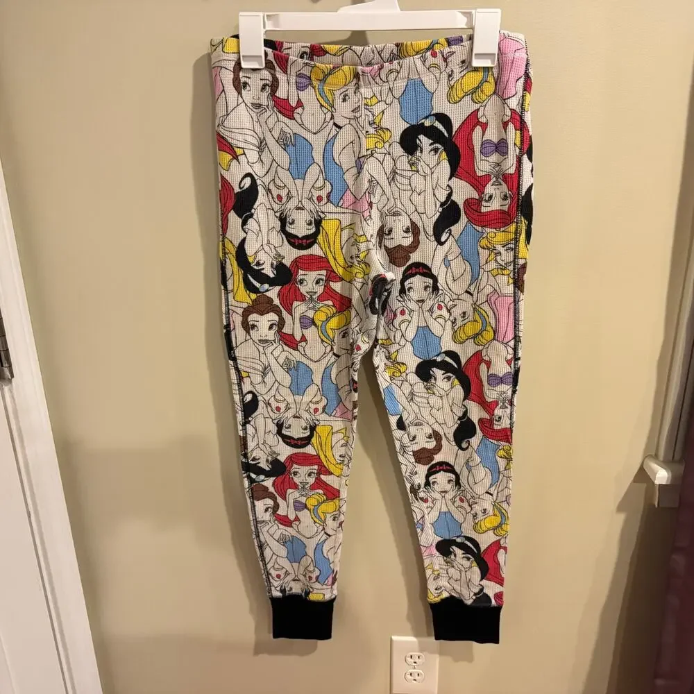 Disney Women’s Princess Waffle Knit Pajama Set Size Medium - Picture 5 of 8